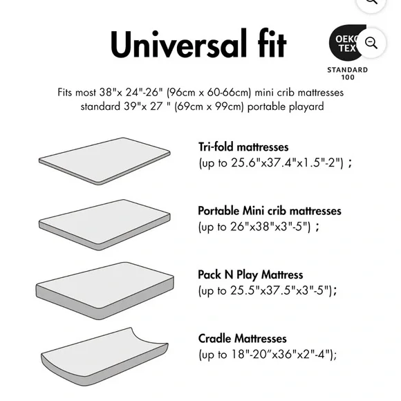 NWT Baby Universal Mini Crib Pack N Play, Fitted Playard Sheet, Autumn, 38"x26" - Picture 5 of 8